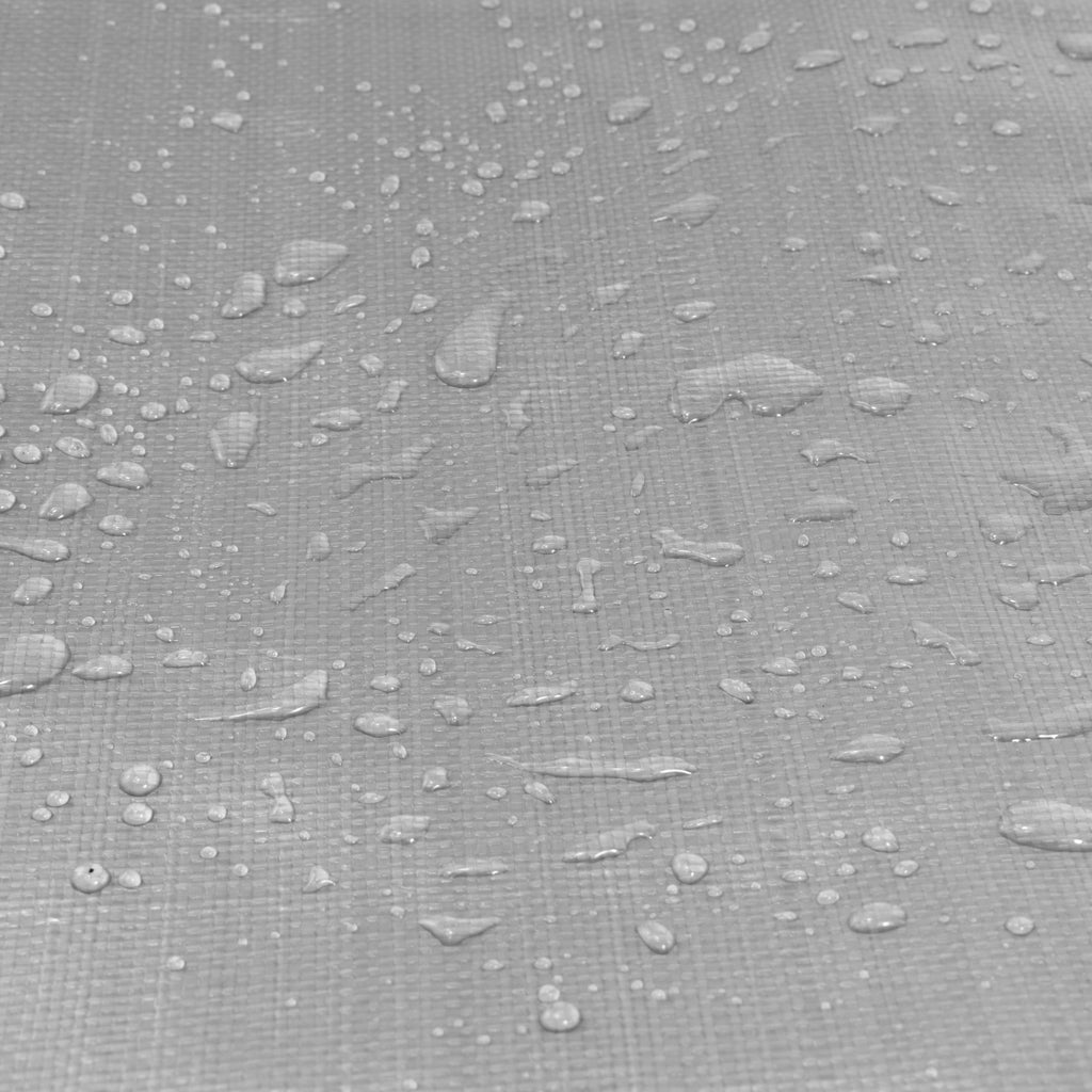 Silver XL-Grade Tarpaulin 4m x 6m Waterproof Tarpaulin Cover Reinforced Eyelets