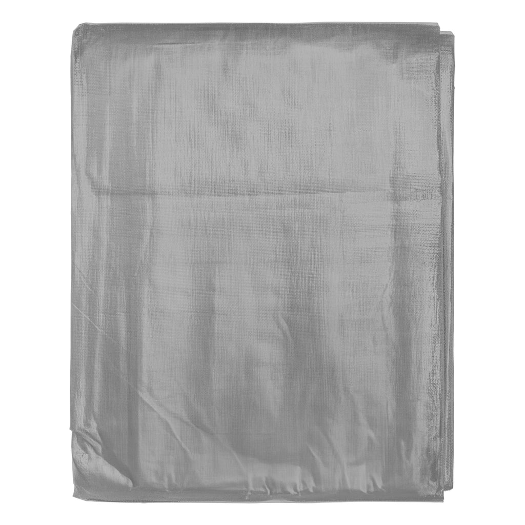 Silver XL-Grade Tarpaulin 4m x 6m Waterproof Tarpaulin Cover Reinforced Eyelets