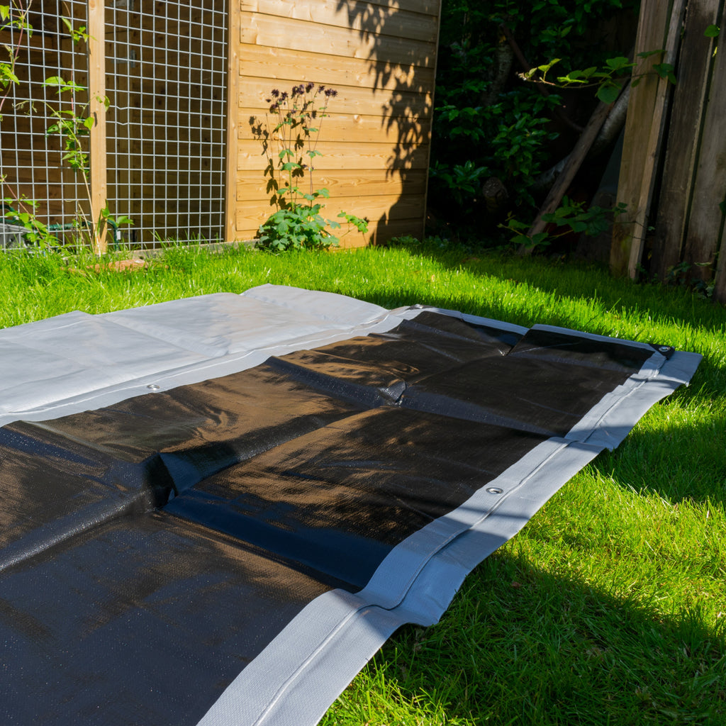 Silver XL-Grade Tarpaulin 4m x 6m Waterproof Tarpaulin Cover Reinforced Eyelets