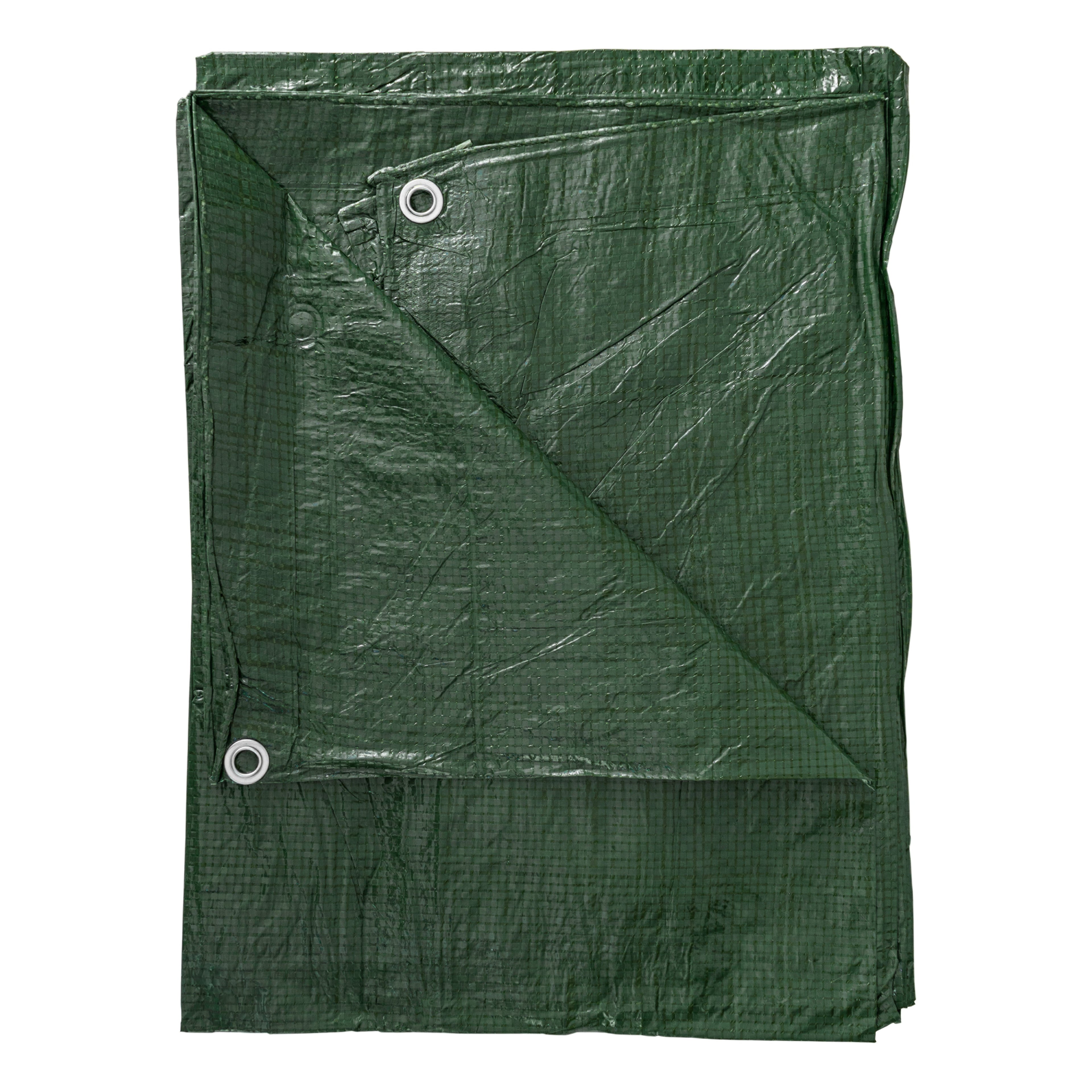 Green S-Grade Tarpaulin 1.5m x 4m Waterproof Tarpaulin Cover Reinforced Eyelets
