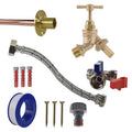 Brass Barbed Bib Tap STANDARD Connection Kit Garden Hose Pipe Hose Connector Set